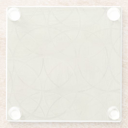 ジェニファーGoldberger著つながれた円の絵画 ガラスコースター (裏面)