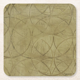 ジェニファーGoldberger著つながれた円の絵画 スクエアペーパーコースター