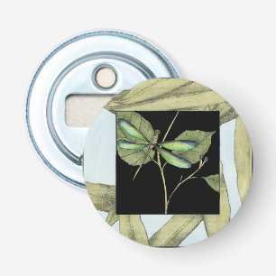 ジェニファーGoldberger著トンボの差込みが付いている葉 栓抜き