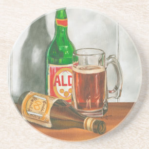 ジェニファーGoldberger著ビールが付いている静物画 コースター