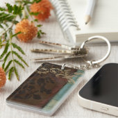 ジェニファーGoldberger著抽象的なダマスク織のタペストリー キーホルダー (正面右)