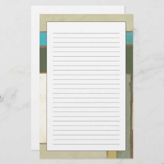 ジェニファーGoldberger著風化させたパネルの絵画 便箋 (正面/裏面)