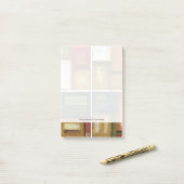 ジェニファーGoldberger著4パネルをはめられた絵画 ポストイット (デスク上)