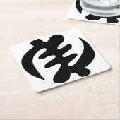 ジェニヤメ |神は最高のアディンクラのシンボル スクエアペーパーコースター (アングル)