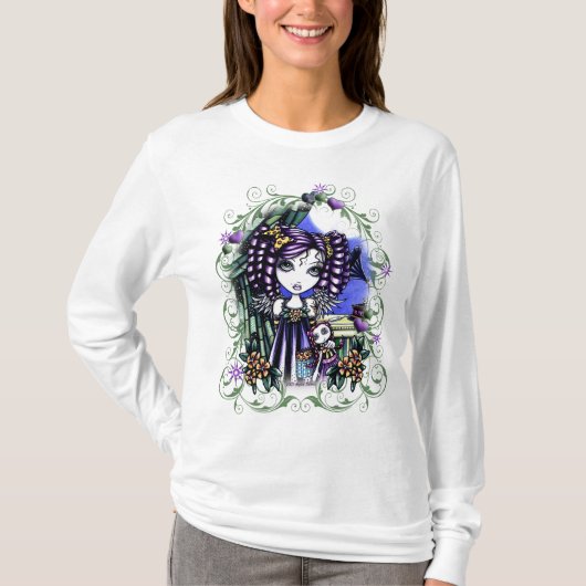 ジェニーのかわいいバレンタインの縫いぐるみ人形の天使の上 Tシャツ (正面)