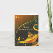 ジェニーのランプ誕生日の願い カード (正面)