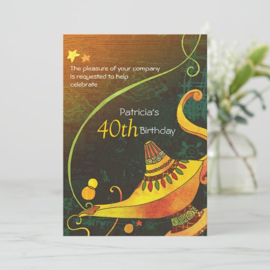 ジェニーのランプ魔法の誕生日パーティー 招待状 (スタンド正面)