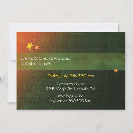 ジェニーのランプ魔法の誕生日パーティー 招待状 (裏面)