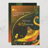 ジェニーのランプ魔法の誕生日パーティー 招待状 (正面/裏面)