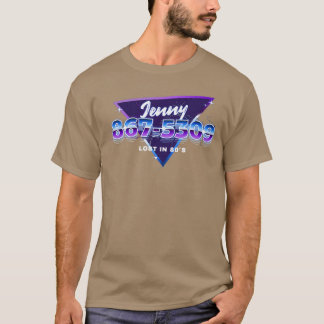 ジェニーの電話番号 8675309 楽しいロック音楽 80年代 ギ Tシャツ