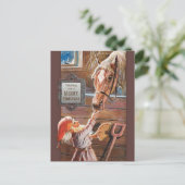 ジェニーニストロムクリスマストッテブラウニーホース安定 シーズンポストカード (スタンド正面)