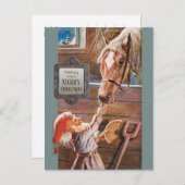 ジェニーニストロムクリスマストッテブラウニーホース安定 シーズンポストカード (正面/裏面)