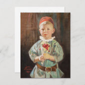 ジェニーニストロムボーイとさくらんぼ小児 ポストカード (正面/裏面)