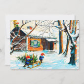 ジェニーニストロム格言ヴィンテージスウェーデンクリスマスツリー シーズンカード (正面)