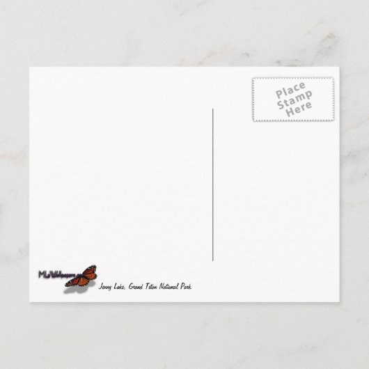 ジェニーレイクアットグランドテトンナショナルパーク ポストカード (裏面)