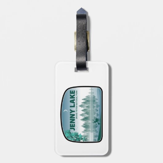 ジェニーレイクグランドテトンナショナルパークディアー ラゲッジタグ (裏面縦)