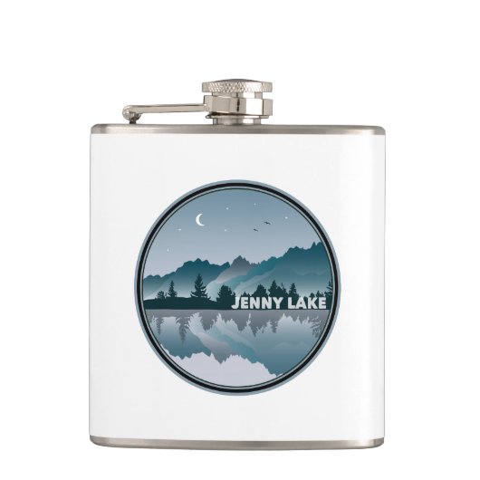 ジェニーレイクグランドテトンナショナルパークリフレクション フラスク (正面)