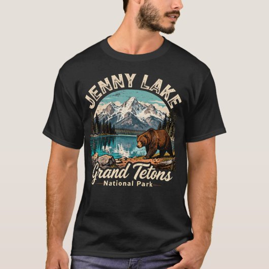 ジェニーレイク グランドテトン国立公園 ファミリー Tシャツ (正面)