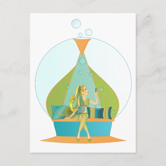 ジェニー吹の泡 ポストカード (正面)