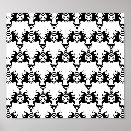 ジェニー幽霊来の消灯シームレスパターン ポスター (正面)