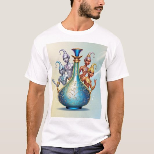 ジェニー解放：ボトルからの魔法 Tシャツ (正面)