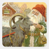 ジェニー・ナイストロムによる「そりヤギ」 スクエアシール (正面)