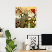 ジェニー・ナイストロムによる「そりヤギ」 ポスター (ホームオフィス)