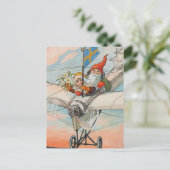 ジェニー・ナイストロムによる「クリスマス飛行機」 ポストカード (スタンド正面)