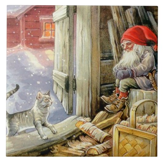 ジェニー・ナイストロムによる「木版画の中」 タイル (正面)