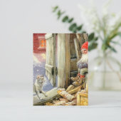 ジェニー・ナイストロムによる「木版画の中」 ポストカード (スタンド正面)