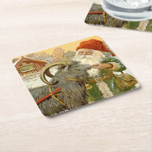 ジェニー·ナイストロム『そりの山羊』 スクエアペーパーコースター (アングル)