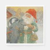 ジェニー・ナイストロム – そりヤギ – クリスマス スタンダードランチョンナプキン (正面)