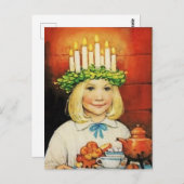 ジェニー・ナイストロム『クリスマスコーヒー』 ポストカード (正面/裏面)