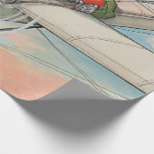 ジェニー·ナイストロム『クリスマス飛行機』 ラッピングペーパー (角)