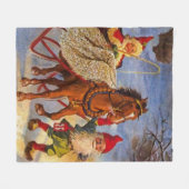 ジェニー·ナイストロム『スレッド·ライドアット·ナイト』 フリースブランケット (正面(横))