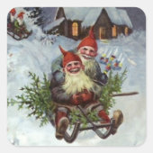 ジェニー・ナイストロム『松の枝を集める』 スクエアシール (正面)