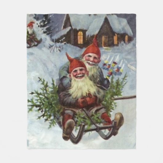 ジェニー・ナイストロム『松の枝を集める』 フリースブランケット (正面)