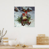 ジェニー・ナイストロム『松の枝を集める』 ポスター (キッチン)