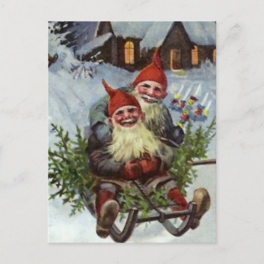 ジェニー・ナイストロム『松の枝を集める』 ポストカード (正面)