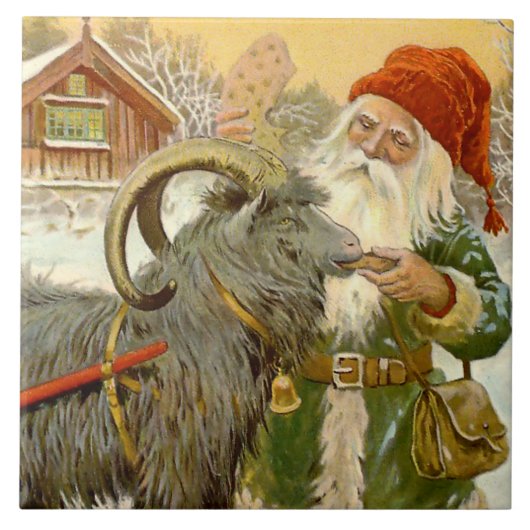 「ジェニー・ニストロム作 The Sled Goat」 タイル (正面)