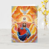 ジェニー・マクラーリン「栄光の中の聖なる三位一体」 カード (黄色い花)