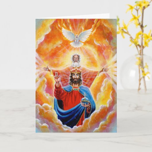 ジェニー・マクラーリン「栄光の中の聖なる三位一体」 カード (黄色い花)