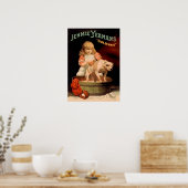 ジェニー・ヤーマンの女の子洗濯犬 ポスター (キッチン)