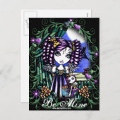 「ジェニー」ラグドールのバレンタインデーのエンジェルポストカード シーズンポストカード (正面/裏面)