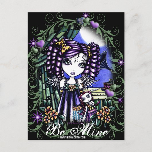 「ジェニー」ラグドールのバレンタインデーのエンジェルポストカード シーズンポストカード (正面)