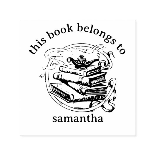 ジェニー・ランプ付き本この本は属する セルフインキングスタンプ (デザイン)