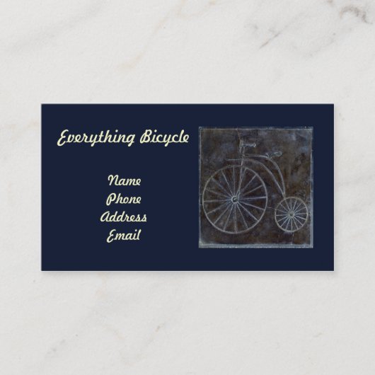 ジェニーFarthingの自転車の壁のタイル 名刺 (正面)