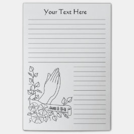 ジェニーLuan著personalizable手の線画祈ります ポストイット