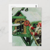 ジェニ食べ物を与えー・ナイストロムの「冬の鳥」 ポストカード (正面/裏面)