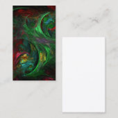 ジェネシスグリーン抽象芸術アートビジネスカード 名刺 (正面/裏面)
